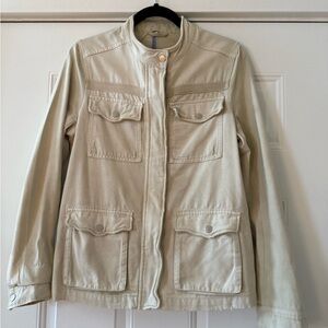 FREE PEOPLE tan military style jacket